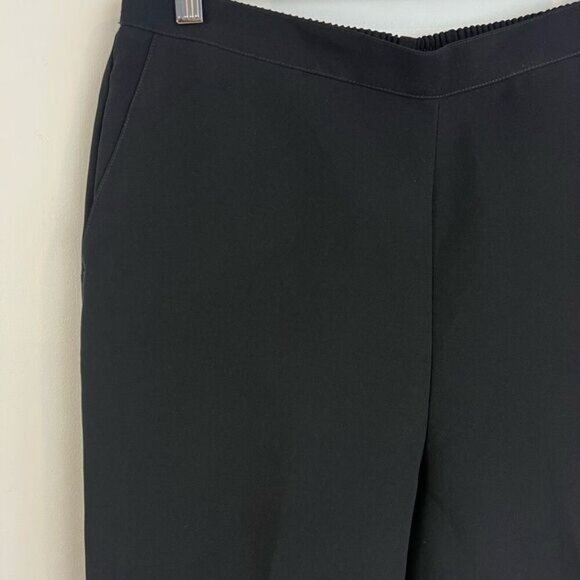 Vintage Alfred Dunner Women’s Size 12 Black Casual Pull on Pants Flared Wide - Picture 10 of 12